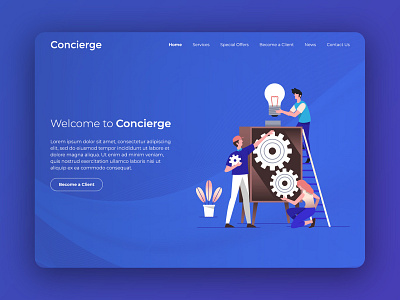 Concierge Group Concept concept design illustration landing page