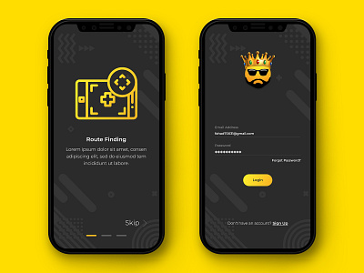 AR Selfie King App Design concept design illustration ui