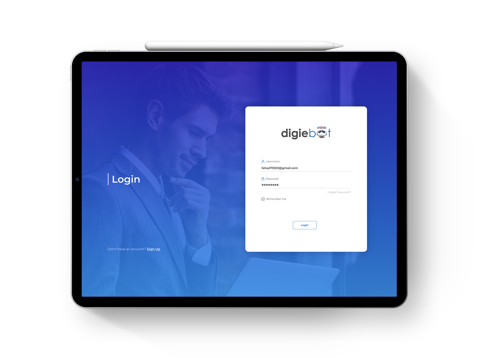 Login UI concept design illustration web