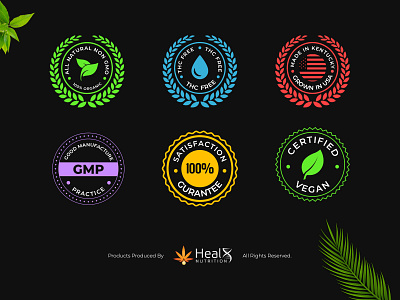 Medical Cannabis Badges design illustration