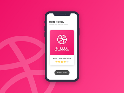 1x Dribbble Invite concept design illustration