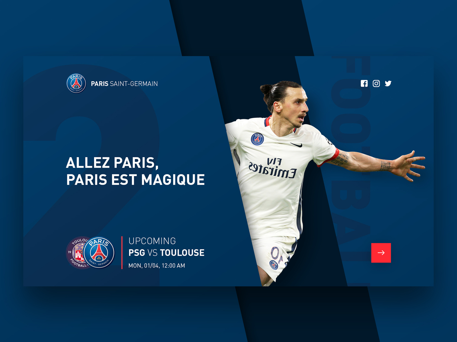 PSG vs Toulouse concept design illustration web
