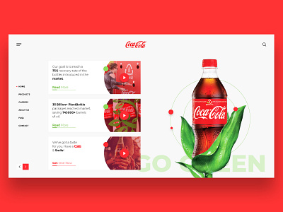 Coca Cola Concept concept design illustration landing page web
