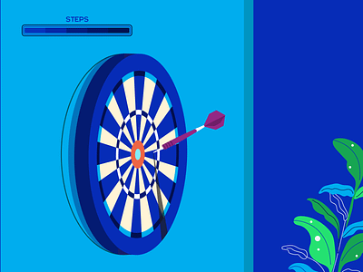 Darts animation design flat illustration vector