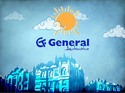 General Automotive animation branding design flat illustration vector