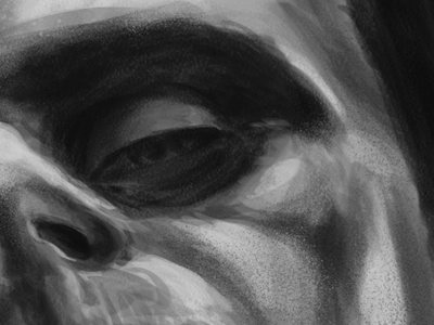 Frank angle digital frankenstein looking down monster photoshop sketch wacom