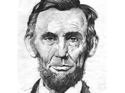 Abe illustration pencil portrait