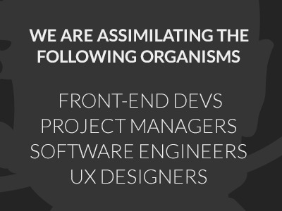 Join Us borg frontend developers illustrator photoshop project managers software engineers star trek ux designers vector