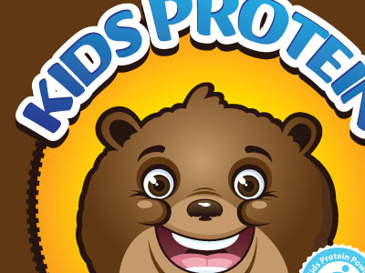 Kids Protein bear cartoon comic health protein