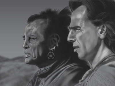 Mohicans digital fan art portrait wacom