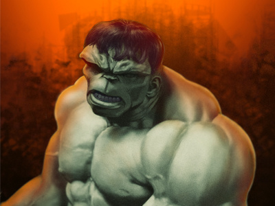 Hulk comic book digital fan art hulk photoshop wacom tablet