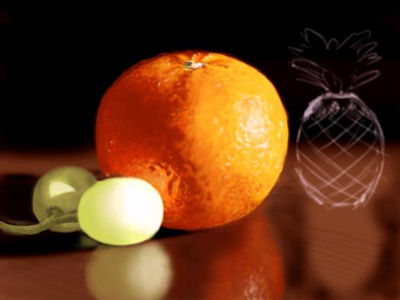 Digital Study digital fruit grape orange photoshop wacom