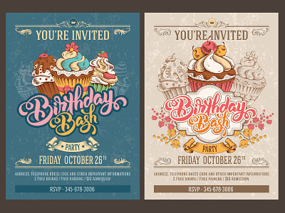 Birthday Invitation birthday birthday bash birthday card birthday invitation birthday party hand drawn invitation card