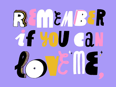 love yourself 2d animation frame by frame gif hand drawn typography illustration typogaphy