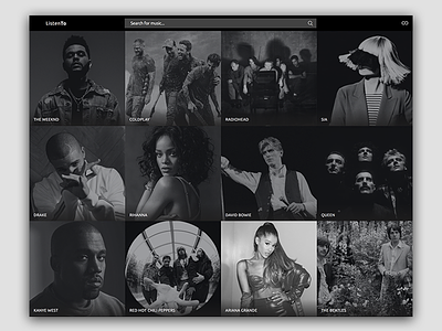 Music Streaming App app dark design development music music app ui ui design web app web development
