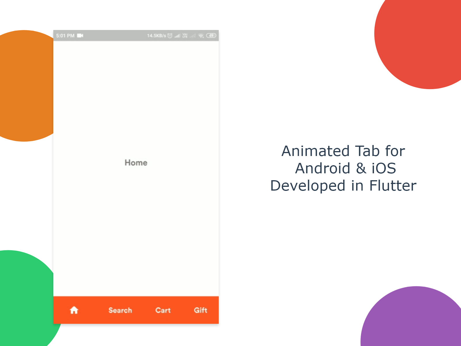 Animated Tab for Android & iOS platform in Flutter. by App With Flutter ...