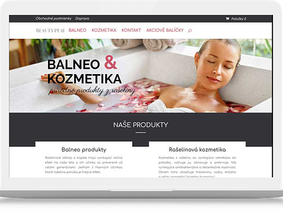 E-shop for balneo cosmetics products design e shop webdesign website woocommerce wordpress