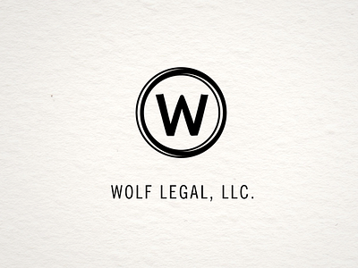 Wolf Legal logo V1 illustration logo typerwriter