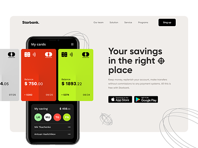 Starbank | Online Banking app branding color design fintech site ui ux web website
