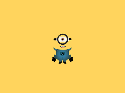 Minion character design illustration minimalism minimalist minon vector