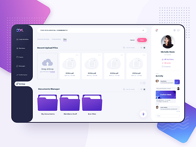 Dashboard - file arrangement app design ui ux web