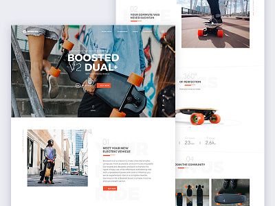 BOOSTED website typography ui ux web