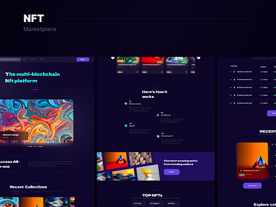 NFT Marketplace abstract design anima desktop app landing page marketplace nft ui