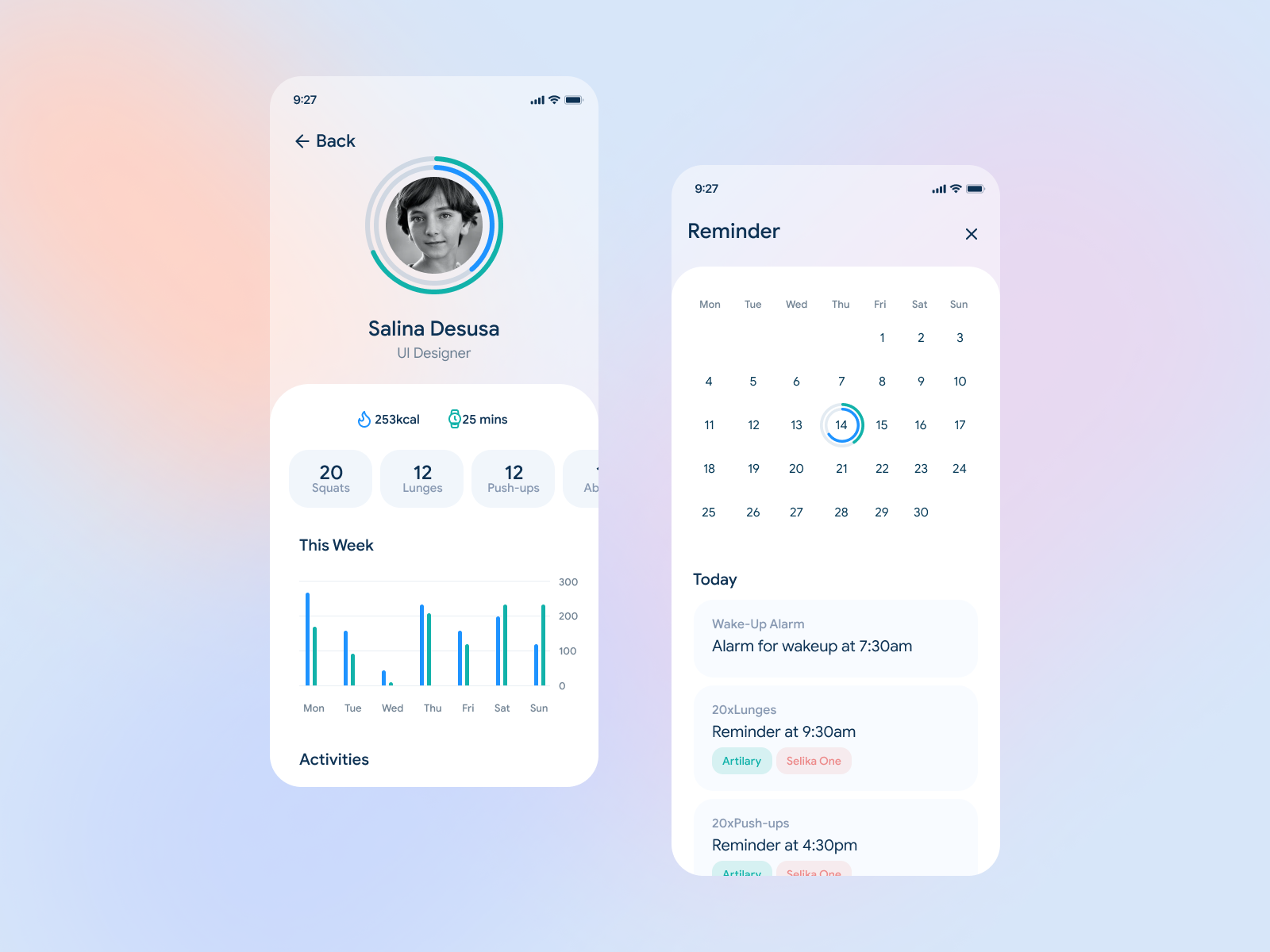 Fitness App by Akash Ghosal on Dribbble