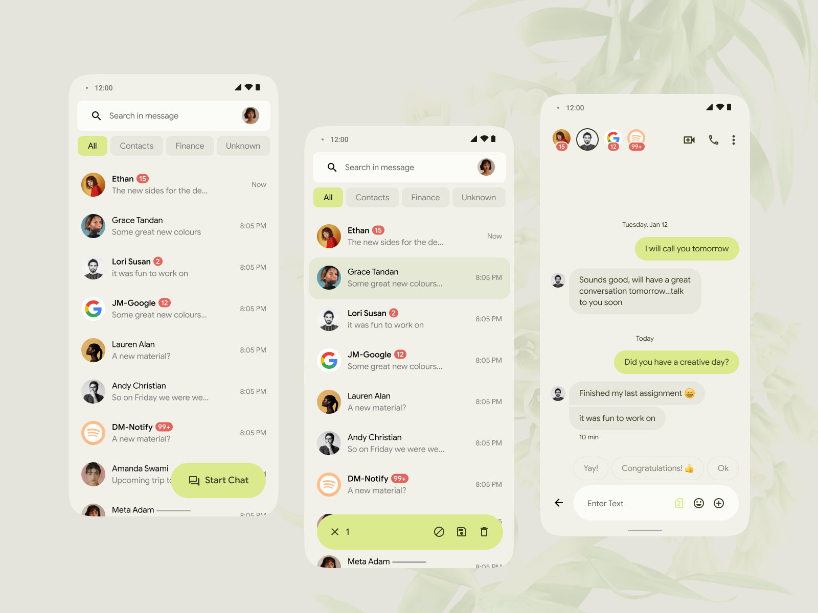 Messaging App by Akash Ghosal for Huge Binary on Dribbble