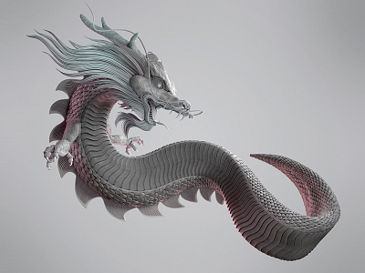 Dragon 3d render cloth creature dress fabric fantasy fashion fire modo red sculpt woman