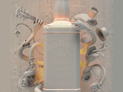 Jack Daniel's Poster 3d