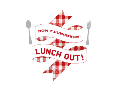 Lunch Out logo lunch luncheon picnic table cloth