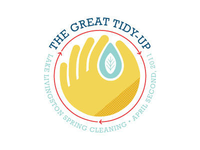 The Great Tidy-up clean glove hand lake leaf logo raindrop