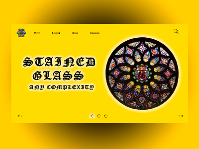 Stained glass shop main page design web