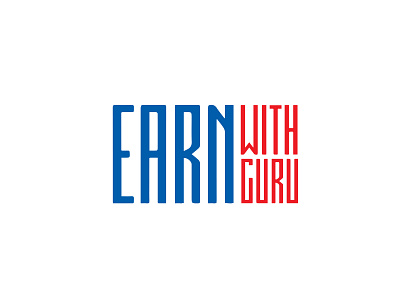 Earn With Guru typography idea branding earn earn logo guru guru logo logo logo design logo design concept logo designer logo designs logos typography