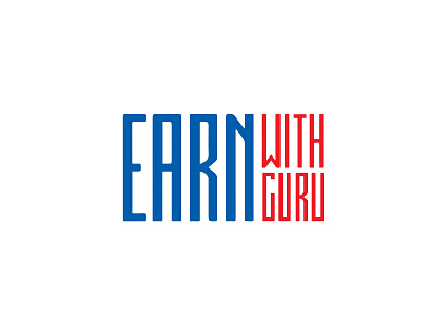 Earn With Guru typography idea