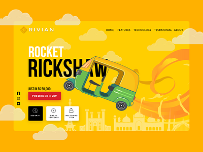 Rocket Rickshaw landing page rickshaw rickshaw landing page rocket rickshaw ui ui ux uiux web web design website website concept website design