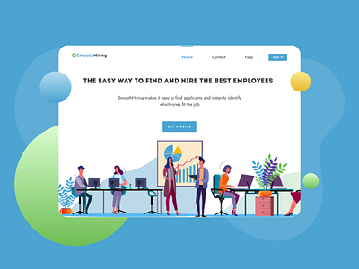 Smooth Hiring Landing Page hiring landing page product design ui ux web design
