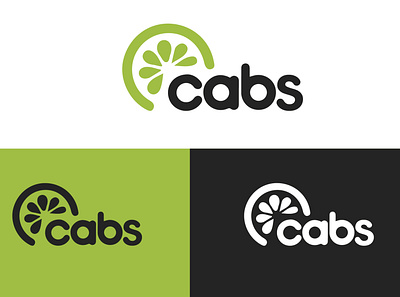 Lime Cabs Logo app branding flat icon logo typography