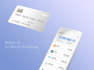 Mobile UI  for Bitcoin Exchange