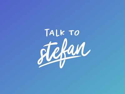 Talk to Stefan | Logo barguss batistić branding founder handlettering handwritten illustration lettering listener listening logo podcast