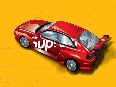 Sup? car cardesign hype illustration illustrator supreme vector vectorart volkswagen