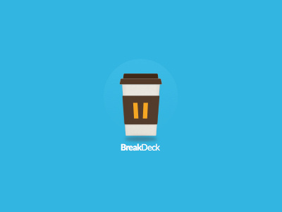 Breakdeck logo break cup pause shadow