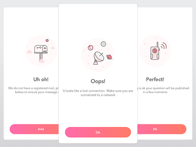 Empty States empty state illustration pink ui ux