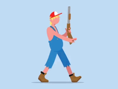 Redneck redneck traditional animation motion motiongraphics loop illustration design colours animation design animation