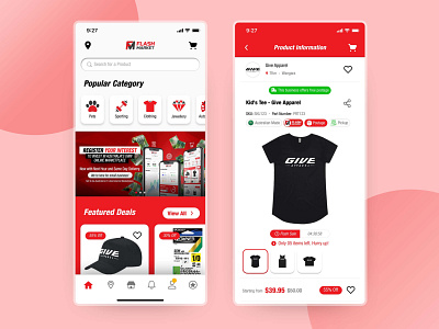 Online eCommerce App australian app best shots detail page detail screen ecommerce graphic design home screen less is more minimal design mobile app online marketplace trend ui ui visual design