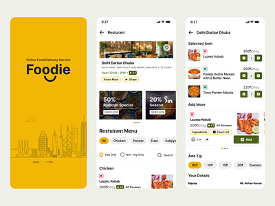 Online Food Delivery App aesthetic design best shots branding design ecommerce food app graphic design grid design minimal design online online food delivery online marketplace restaurant sweggy trending typography ui vendor white space yellow