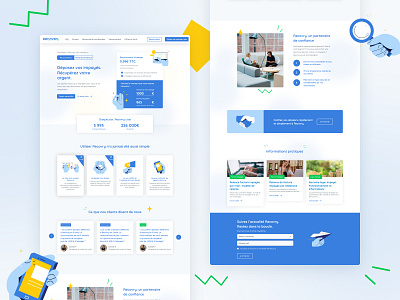 Recovry — Website — Debt collection branding debt collection design digital graphic design illustration ui design ui library ux design webapp website