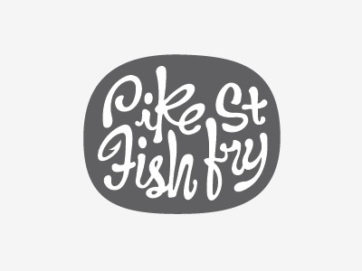 Pike St Fish Fry fish logo restaurant typography