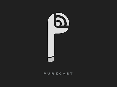 Purecast - Logo icon logo podcast